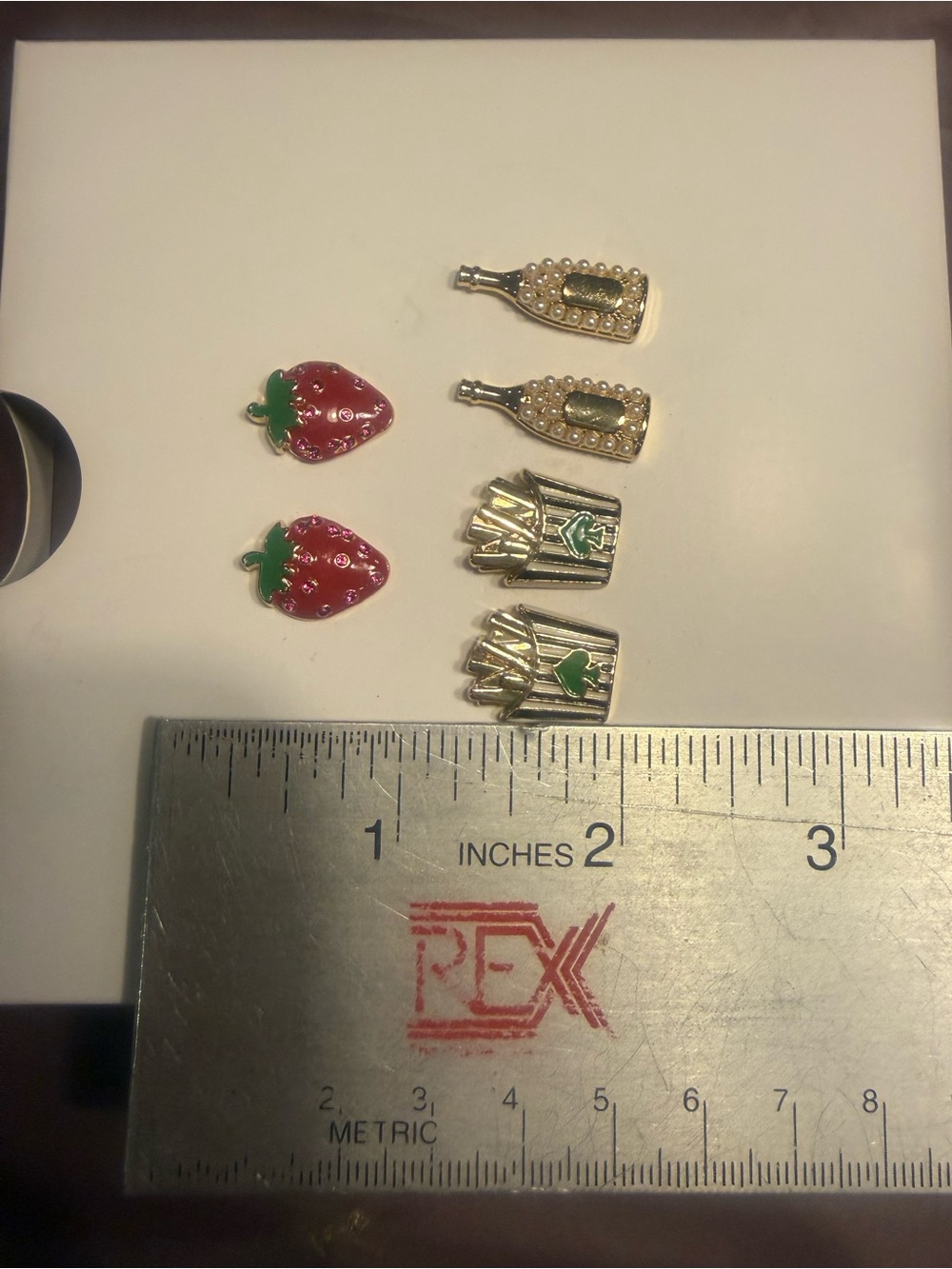 NWT Kate Spade 3 Piece Earring Set - Champagne, French Fries & Strawberry - Picture 6 of 9